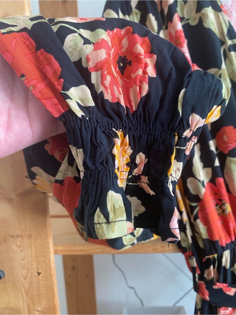 Petal and Pup Black Floral Ruana Maxi Dress 4 - Picture 11 of 16
